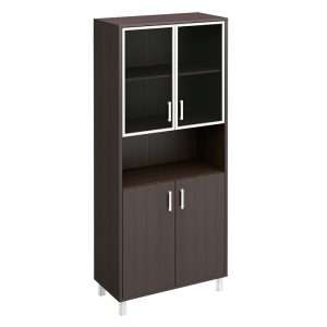 Шкаф двери стекло в рамке без замка ниша венге