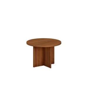 Стол для переговоров круглый темный орех