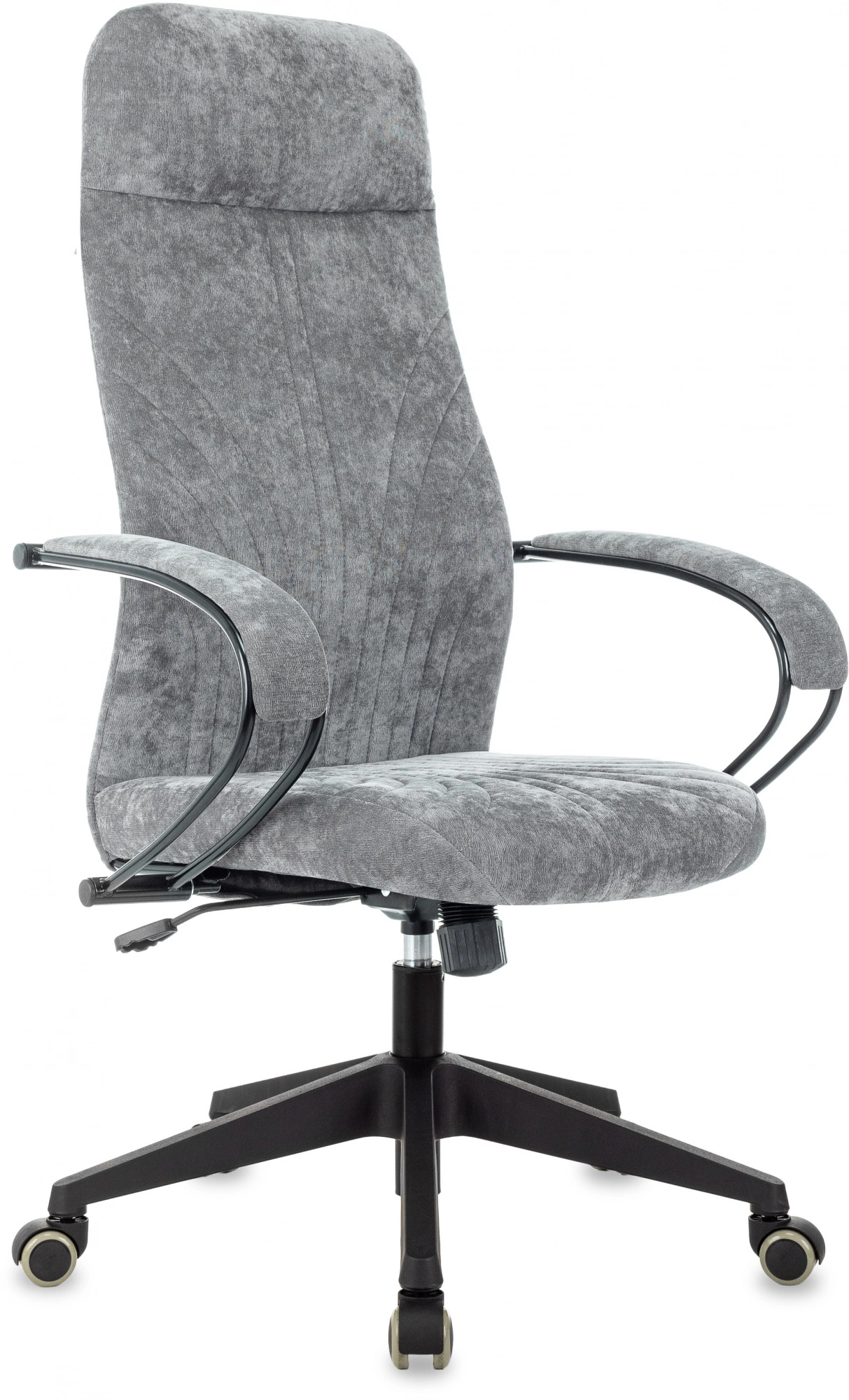 Кресло руководителя Бюрократ CH-610 Fabric серый Light-19 крестов. пластик