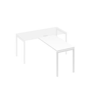 Брифинг-приставка металлокаркас DUE белый премиум / металлокаркас белый