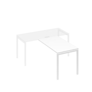 Брифинг-приставка каркас DUE металлический белый премиум / металлокаркас белый