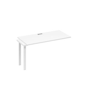 Секция стола 140 станции с каркасом TRE белый премиум / металлокаркас белый