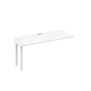 Секция стола 160 станции на каркасе TRE белый премиум / металлокаркас белый