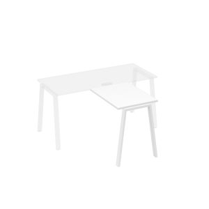 Брифинг-приставка с каркасом TRE белый премиум / металлокаркас белый