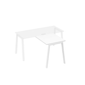 Брифинг-приставка на опорах TRE белый премиум / металлокаркас белый