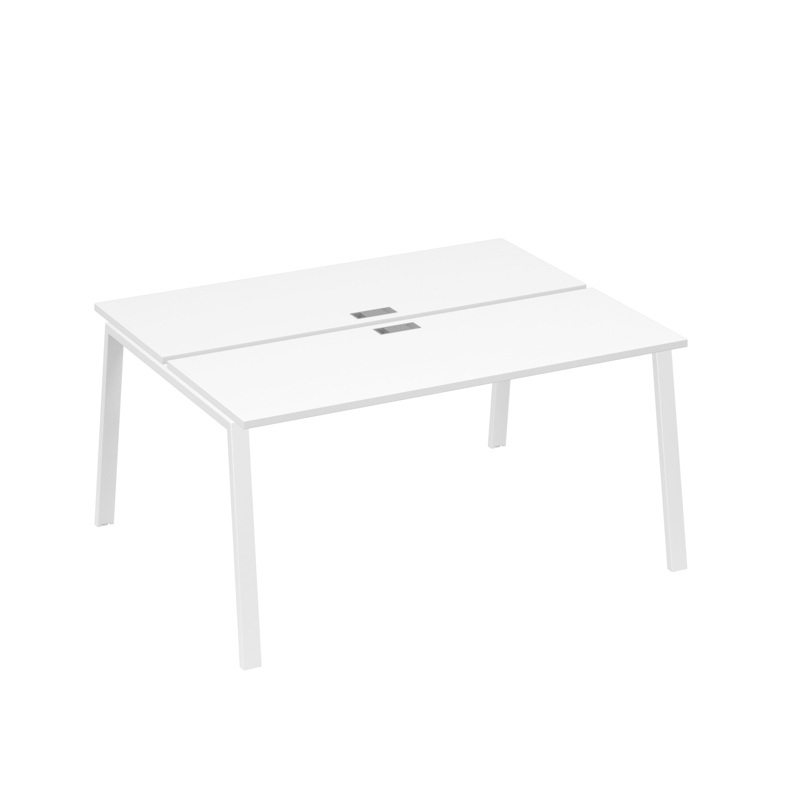 Станция 2х160 рабочая с металлокаркасом TRE белый премиум / металлокаркас белый