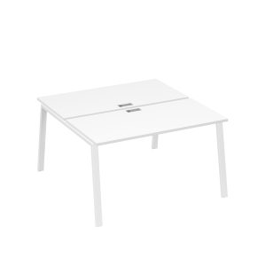 Рабочая станция на металлокаркасе TRE (2х140) белый премиум / металлокаркас белый