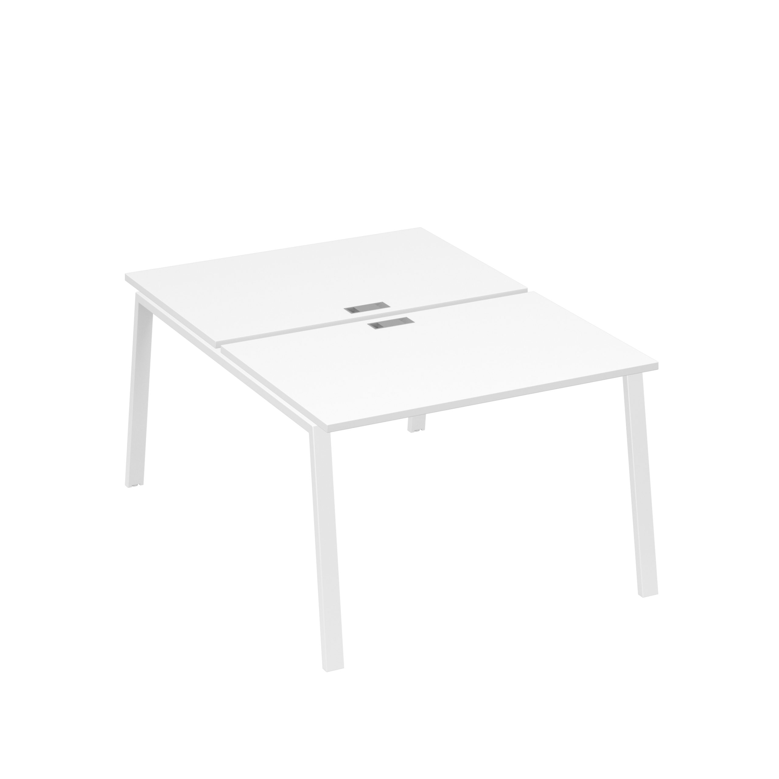 Станция (2х120) рабочая с металлокаркасом TRE белый премиум / металлокаркас белый