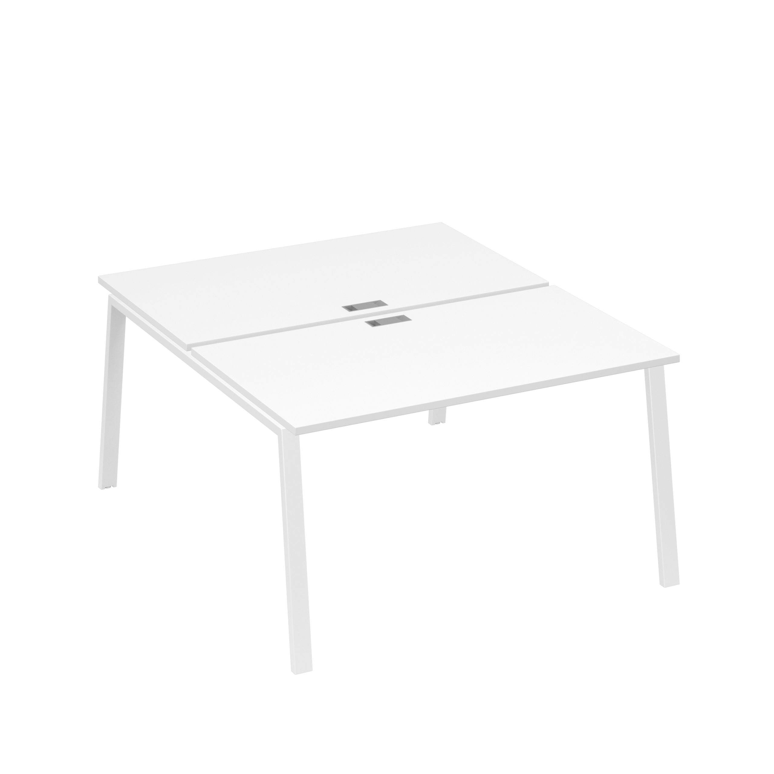 Рабочая станция каркас TRE 2х140 офисная белый премиум / металлокаркас белый