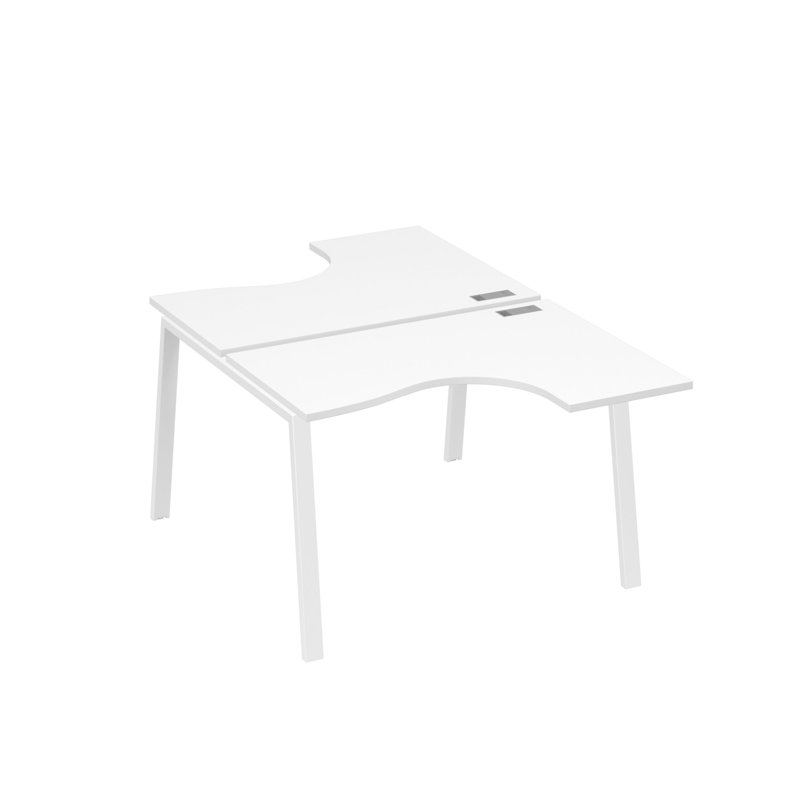 Рабочая станция каркас TRE столы Классика (2х120) белый премиум / металлокаркас белый