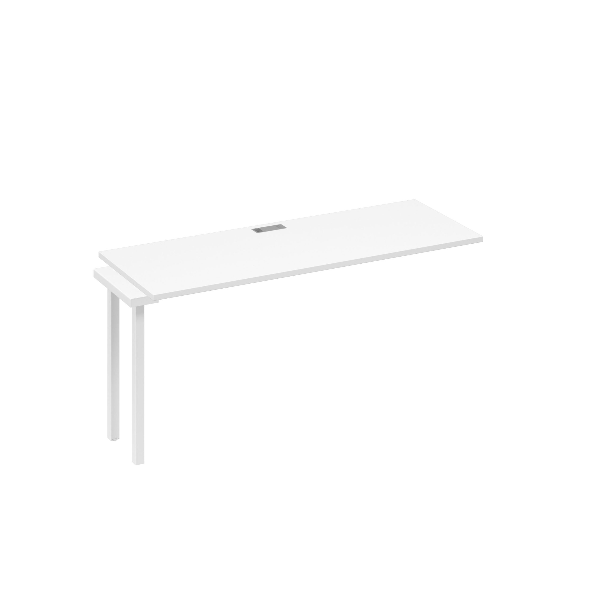 Секция стола рабочей станции опоры DUE белый премиум / металлокаркас белый