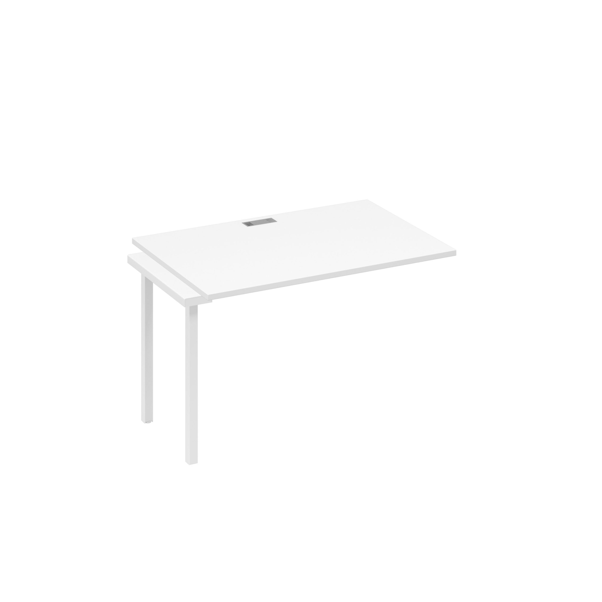 Секция стола рабочей станции опоры DUE белый премиум / металлокаркас белый