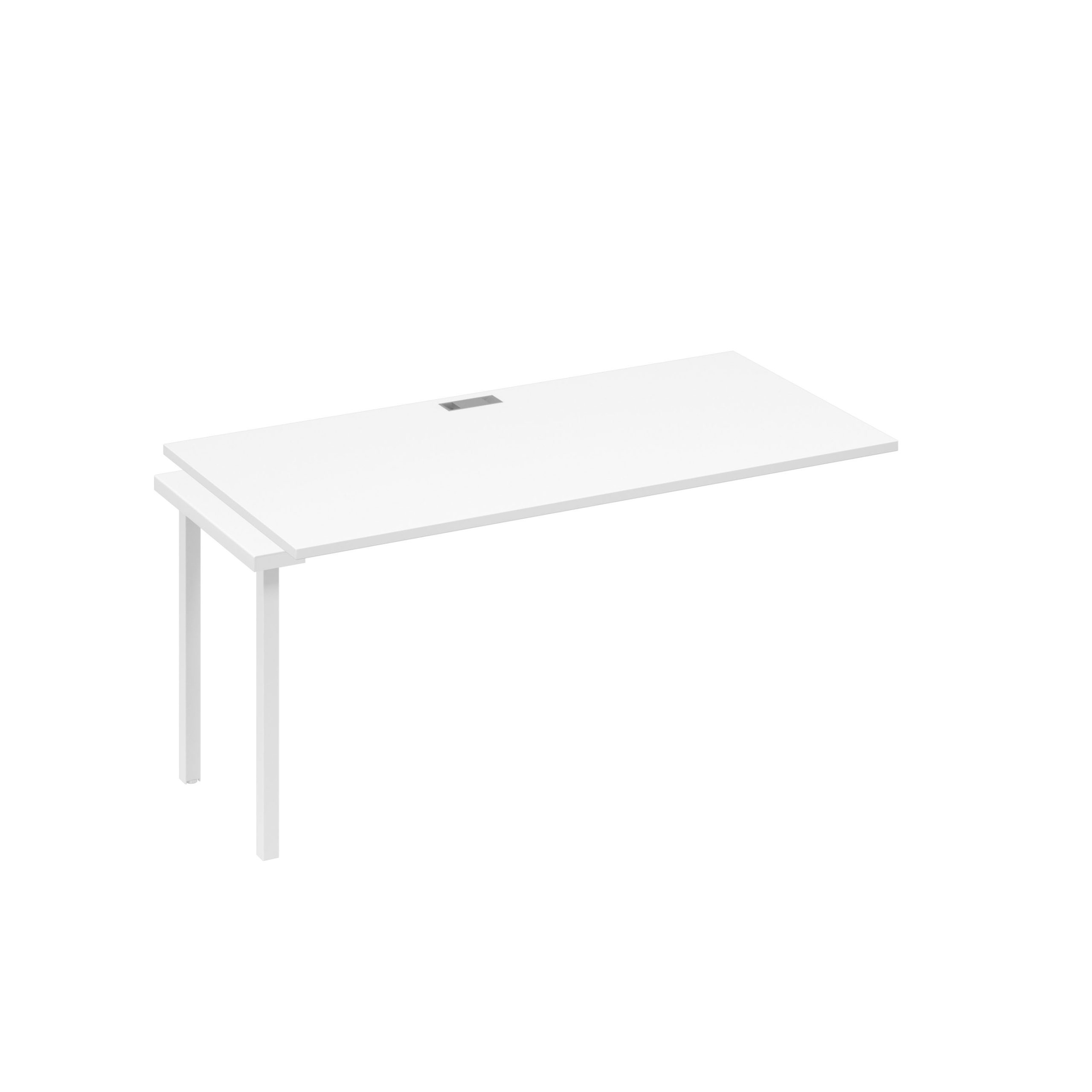 Секция стола станции с металлокаркасом DUE белый премиум / металлокаркас белый