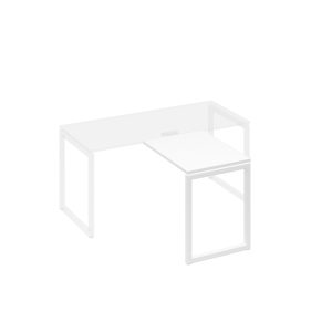 Брифинг-приставка опоры QUATTRO белый премиум / металлокаркас белый