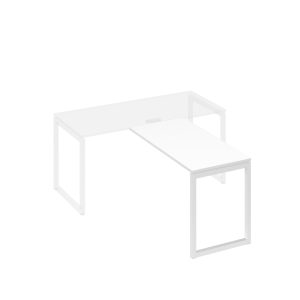 Брифинг-приставка металлокаркас QUATTRO белый премиум / металлокаркас белый