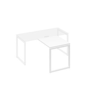 Брифинг-приставка каркасе QUATTRO металлический белый премиум / металлокаркас белый