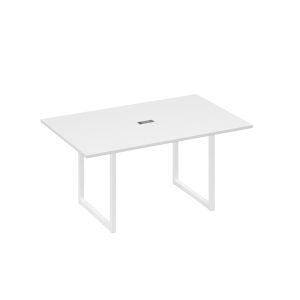 Стол 160 каркас QUATTRO для переговоров белый премиум / металлокаркас белый