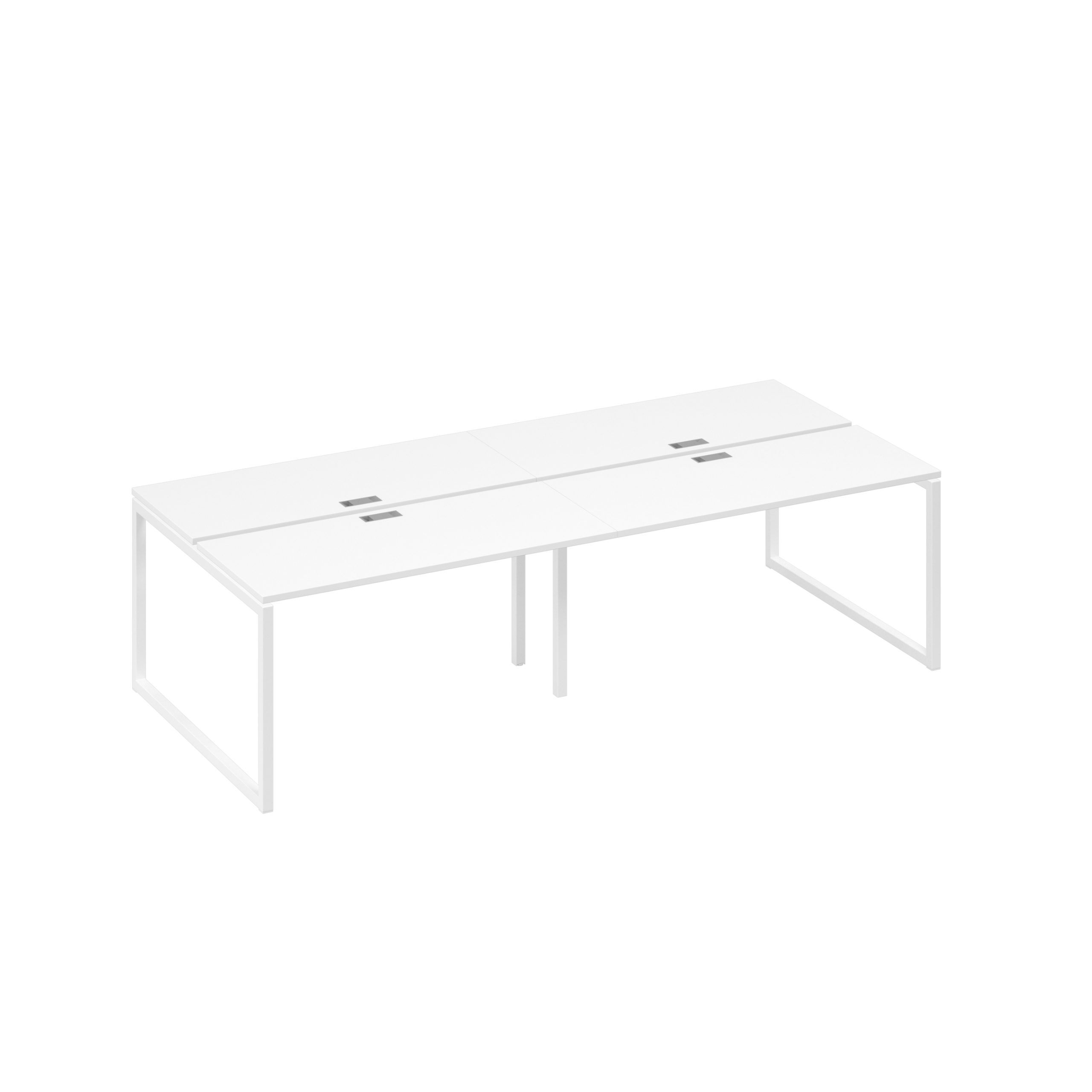 Станция 4х140 в офис каркас QUATTRO белый премиум / металлокаркас белый