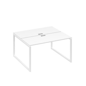 Станция (2х140) офисная с металлокаркасом QUATTRO белый премиум / металлокаркас белый