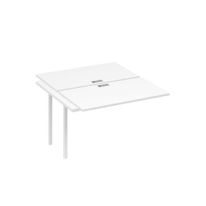 Секция стола рабочей станции каркас DUE (2х120) белый премиум / металлокаркас белый