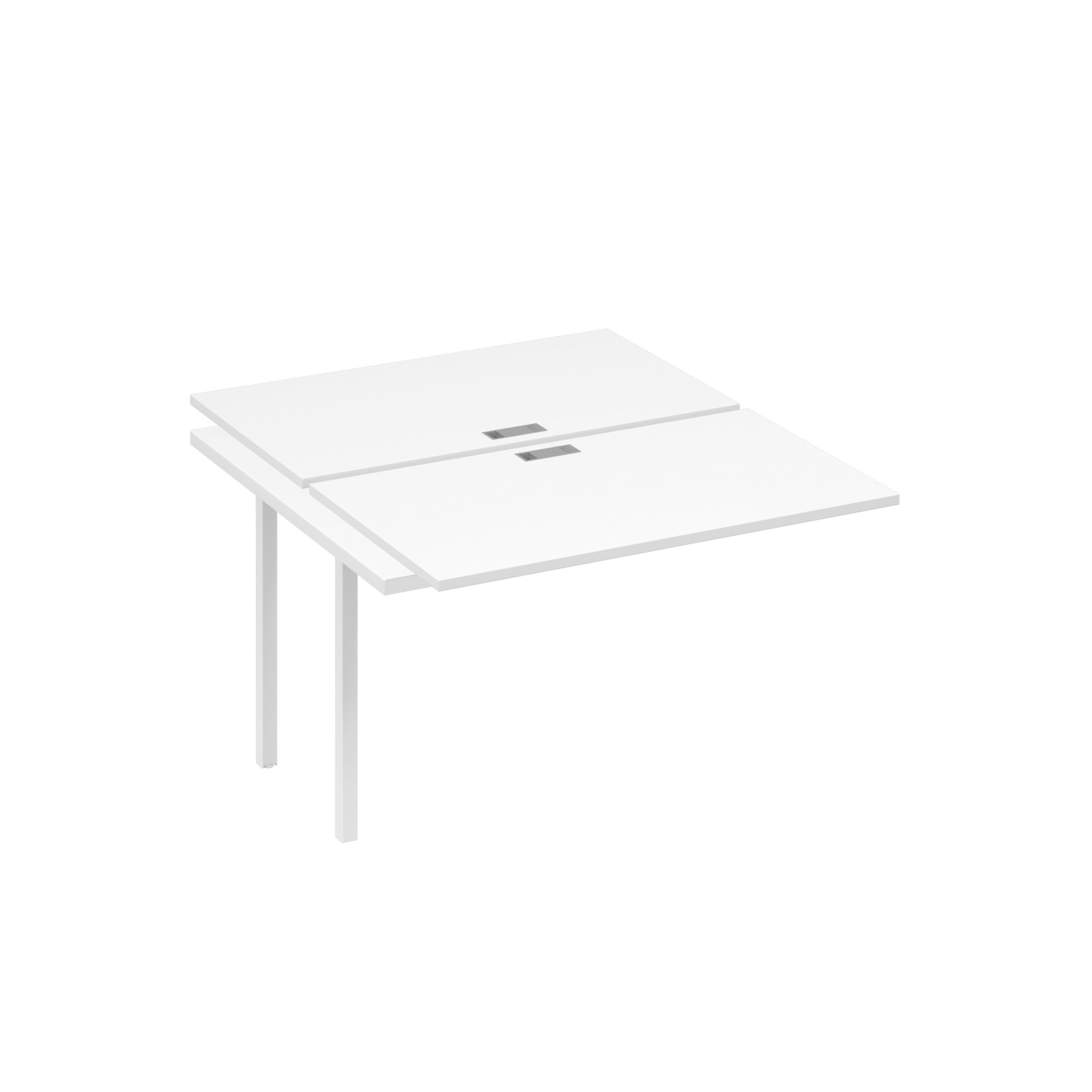 Секция стола рабочей станции каркас DUE (2х120) белый премиум / металлокаркас белый