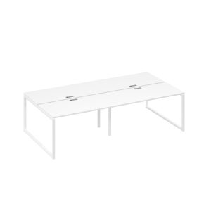 Станция (4х140) на металлокаркасе QUATTRO рабочая белый премиум / металлокаркас белый