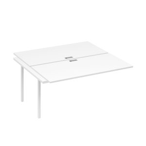 Секция для рабочей станции 2х160 опоры QUATTRO белый премиум / металлокаркас белый