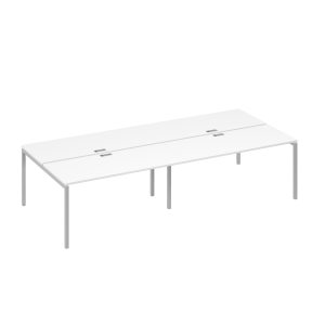 Станция рабочая 4х160 с металлокаркасом DUE белый премиум / металлокаркас серый