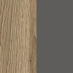 дуб гладстоун светлый (столешница, фасад, топ) / антрацит премиум (корпус)