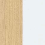 натуральный дуб / металлокаркас белый