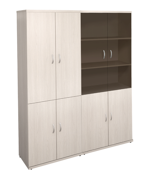 КЭ109 Шкаф высокий (КЭ17*2+КЭ31+КЭ22*4+КЭ23*2+БСКТ410*2+ФС03*2) (1704*424*2066)