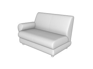 Секция двухместная М2R-1 с правым подлокотником (1300х810х855)